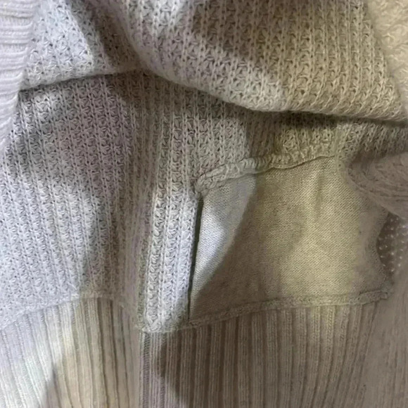 [M]Club Monaco WMN Cashmere Wool Blend Pull  Over Light Gray Hoodie Sweater - Picture 7 of 8
